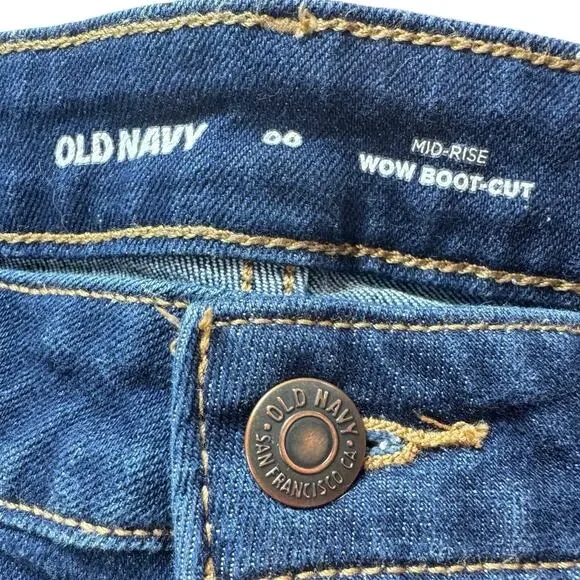 Bootcut Jeans Women  Old Navy 00 Dark Wash Stretch Denim Minimalist - Picture 5 of 10